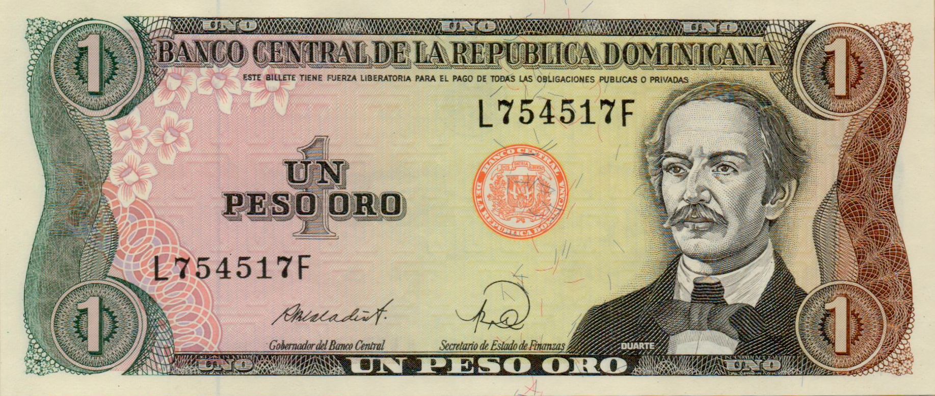 Dominican Republic 1 1988 UNC P-126/c