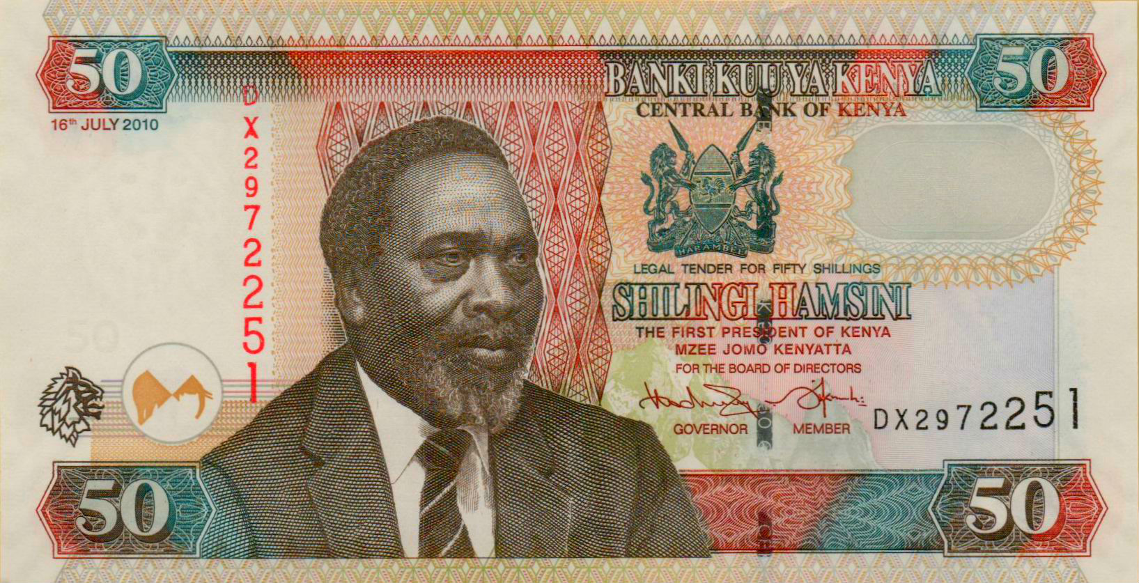 Kenya 50 2010 UNC P-47/e