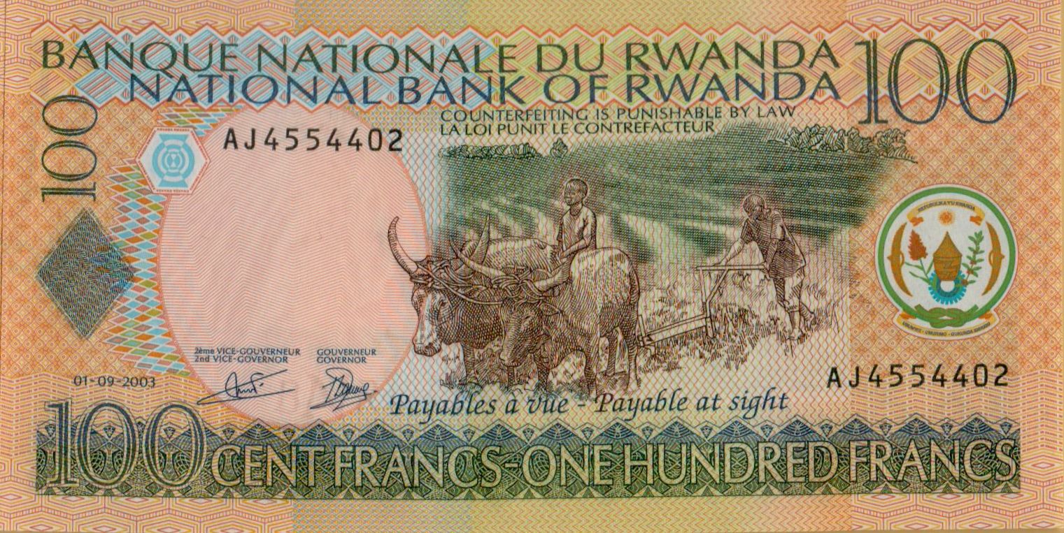 Rwanda 100 2013 UNC P-29/b